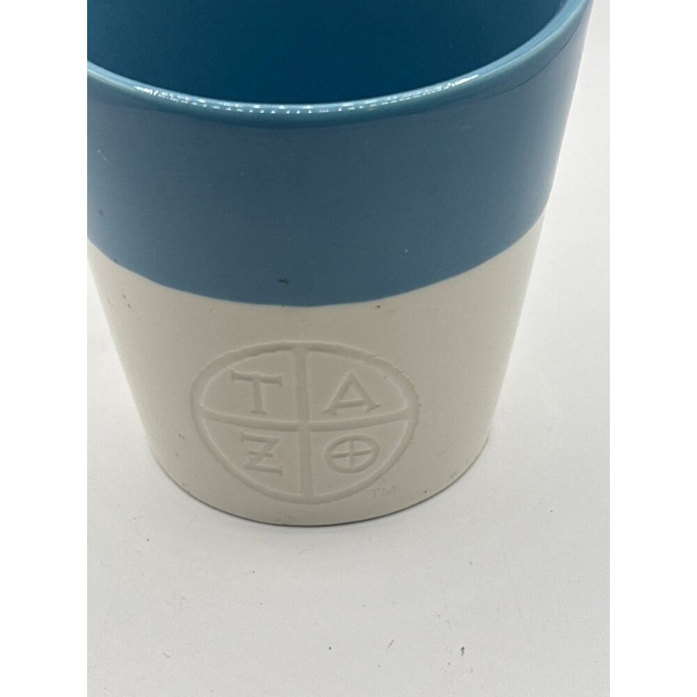 Starbucks Tazo Mug Blue & White Bone China Dishwasher Safe 2011 Collectible Cup